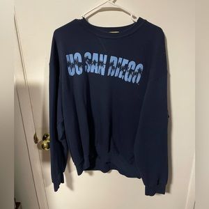Blue UCSD UC San Diego sweater palm trees